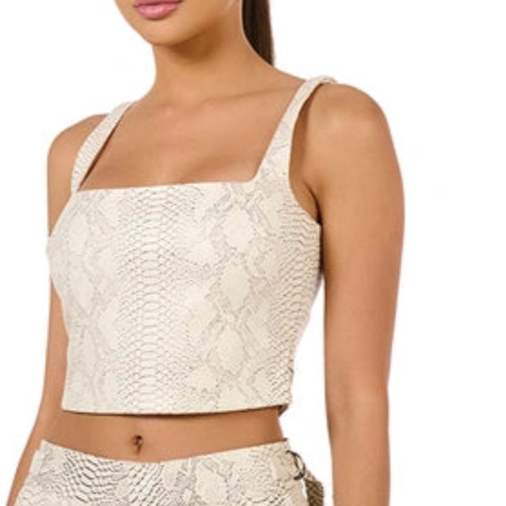 NWT Naked Wardobe Snake Skin faux leather tank top.
